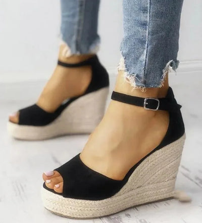 Variant image for Evelyn | Sandali Donna Comodi Espadrilles Peep Toe Eleganti-3