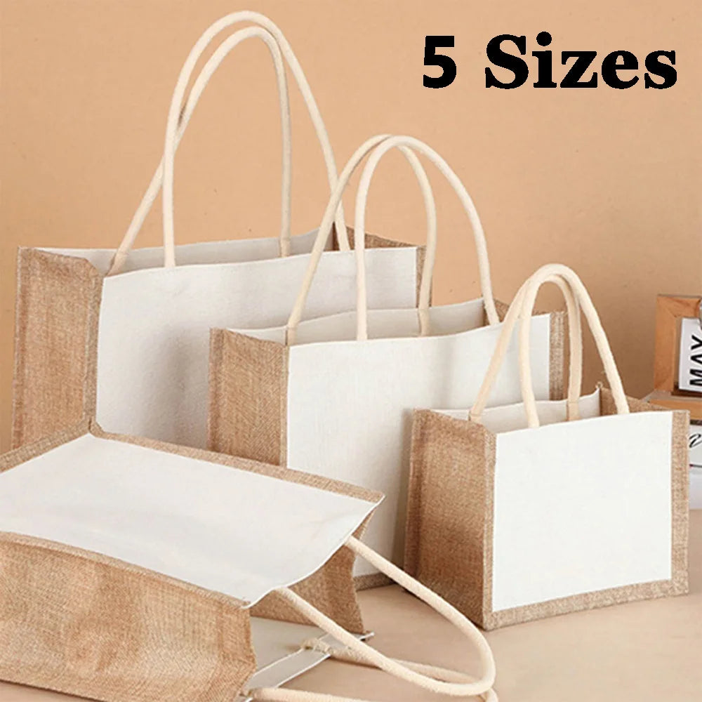 Burlap | Borsa Tote in Juta Eco-Compatibile con Manici Rinforzati-1