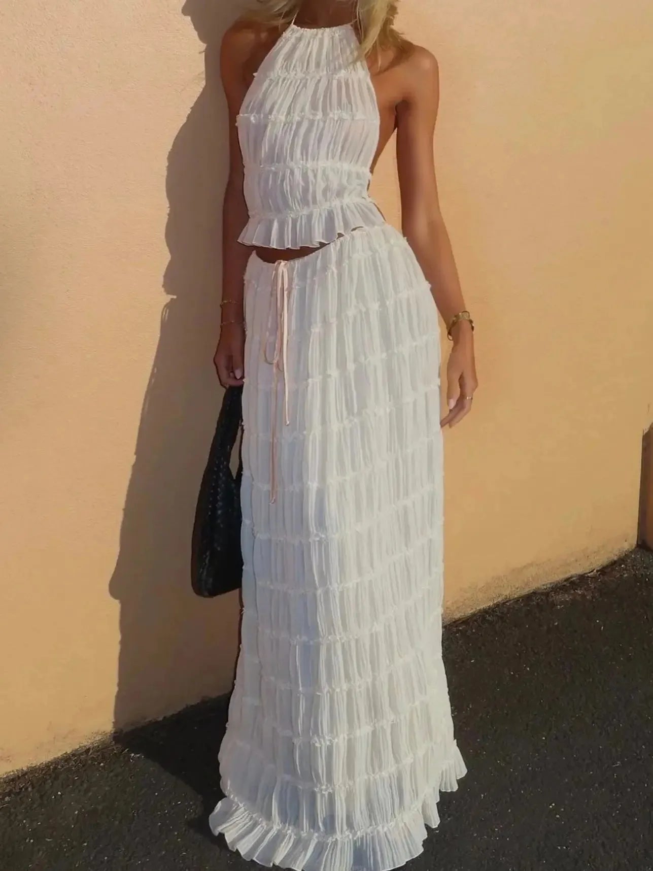 Calco | Abito Lungo Elegante in Pizzo per Cerimonia-2