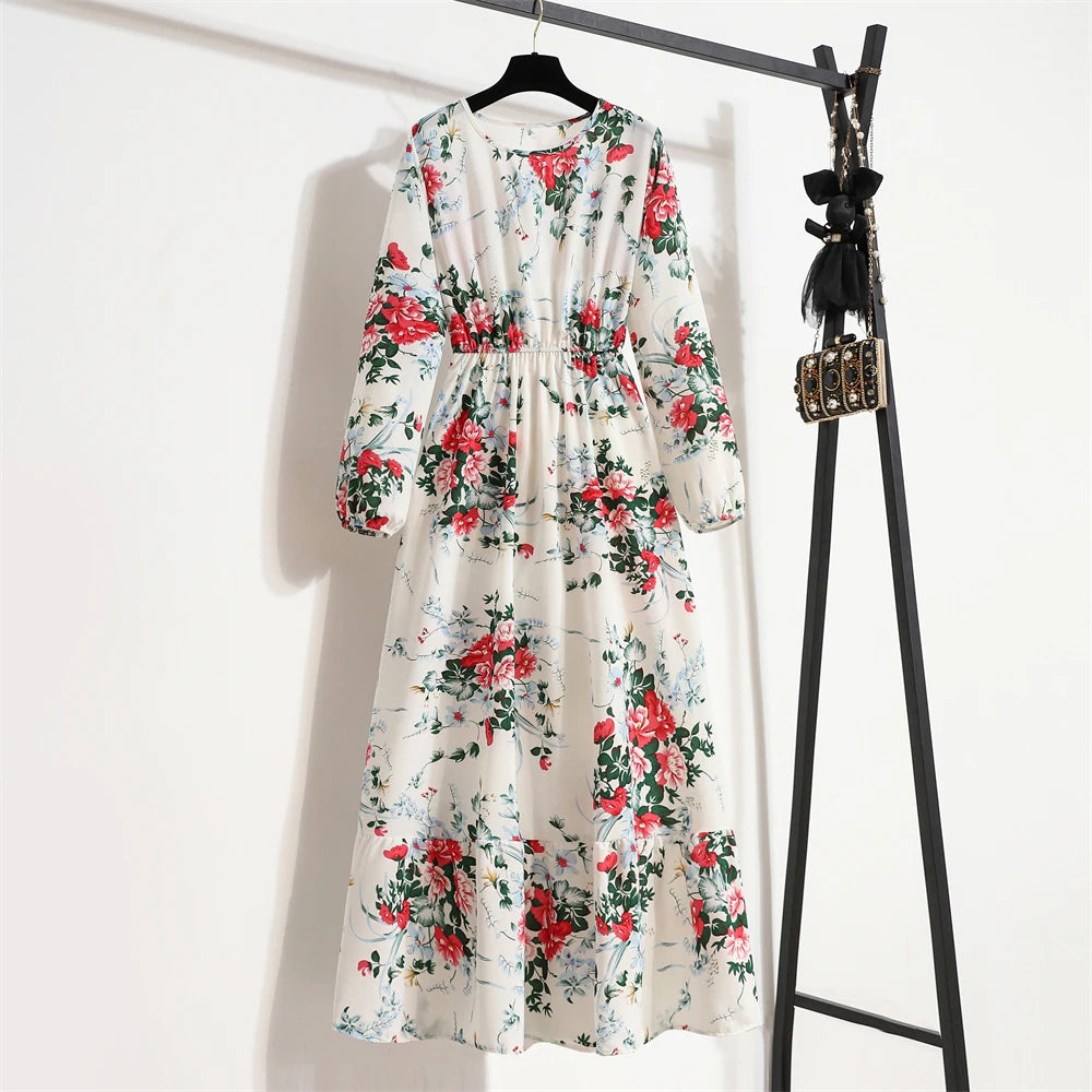 Variant image for Dalia | Vestito Lungo Elegante Floreale per Estate-3