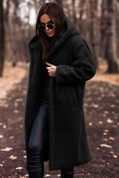 Ruby | Cappotto morbido e lungo con cappuccio