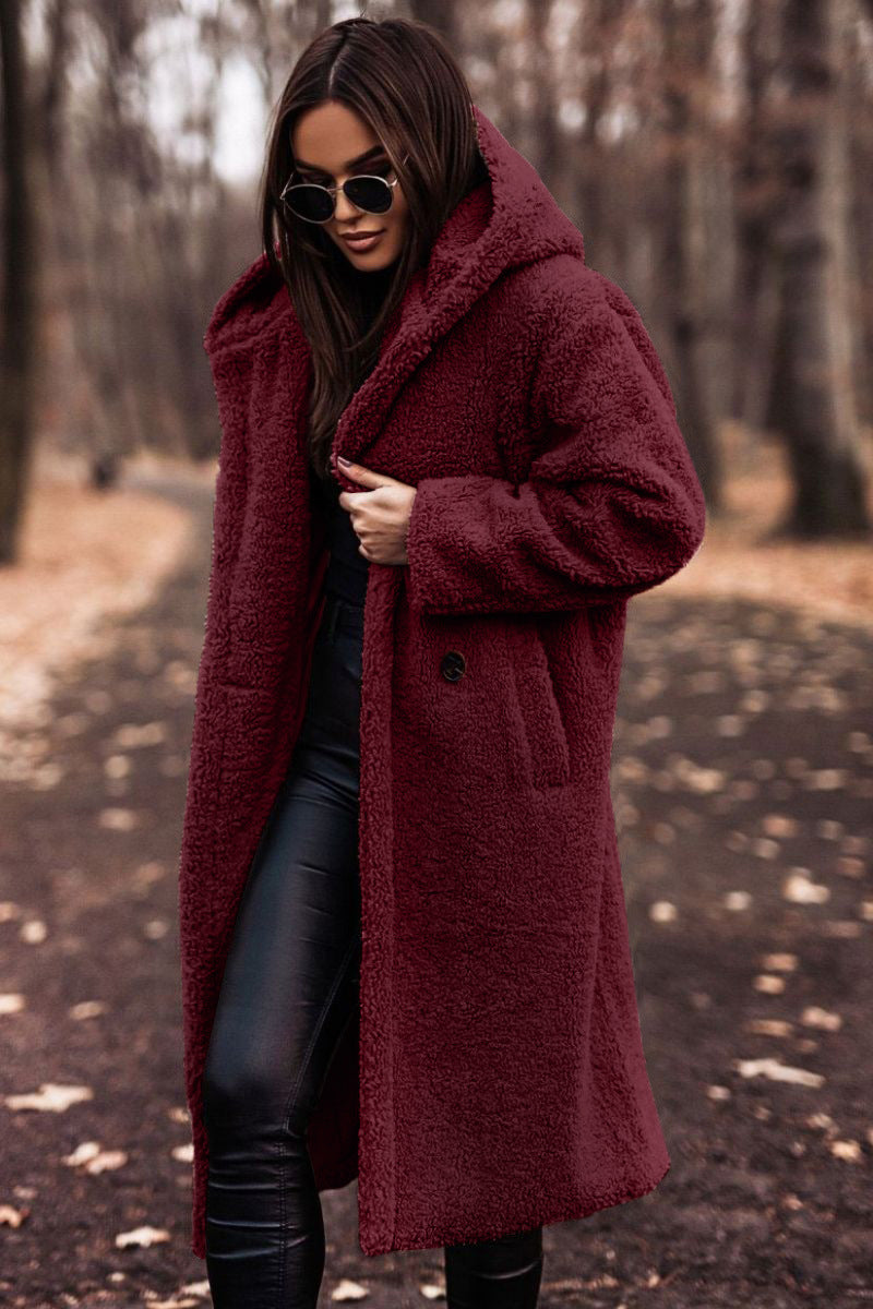 Ruby | Cappotto morbido e lungo con cappuccio