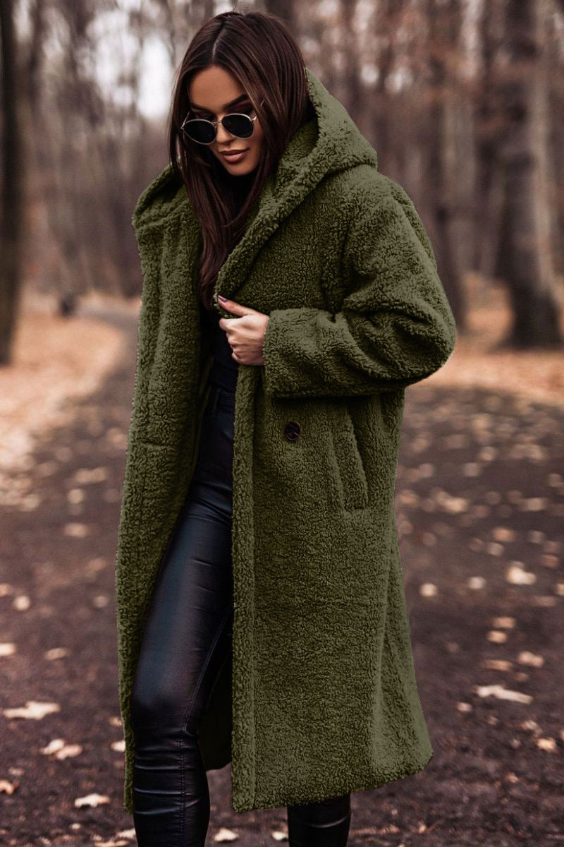 Ruby | Cappotto morbido e lungo con cappuccio