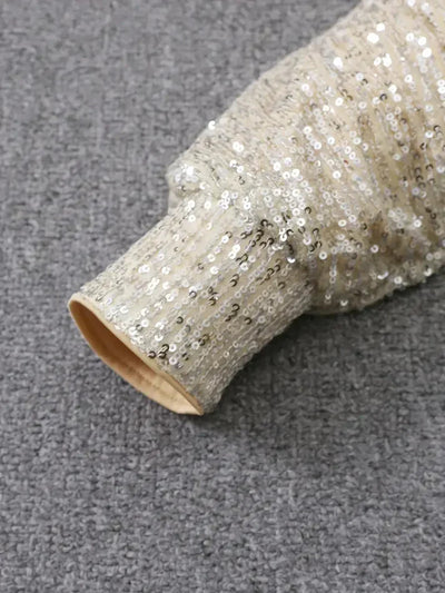 Sara | Mini Kleid glamourös mit freiliegenden Schultern