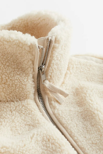 Sarah | Cappotto con cerniera in orsacchiotto