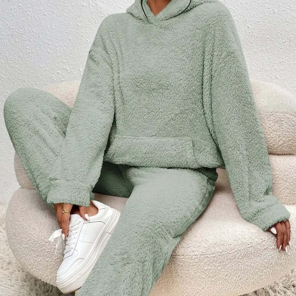 Bianca | Set di pantaloni e felpa con cappuccio