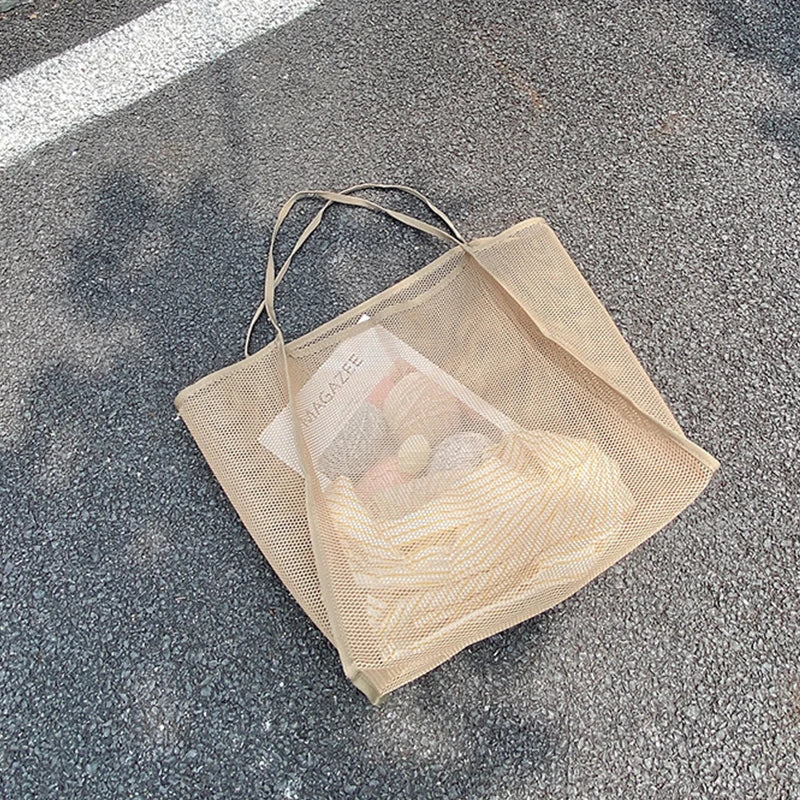 Marea | Borsa da Mare Grande in Mesh Ideale per Spiaggia e Piscina-3