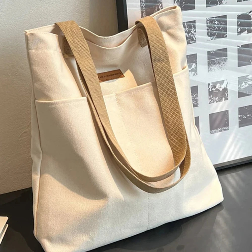 Dante | Borsa Tote Nera in Tela Resistente e Capiente-1