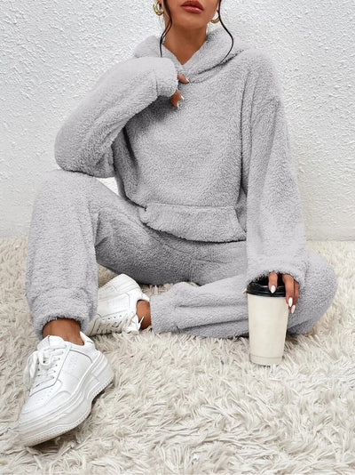 Bianca | Set di pantaloni e felpa con cappuccio