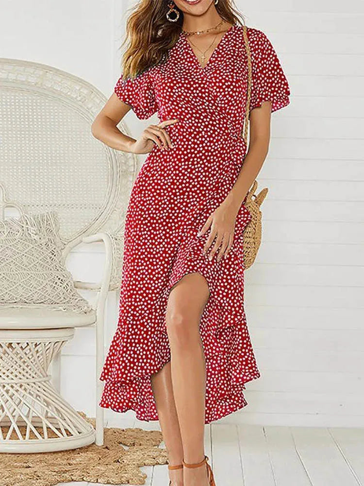 Summer Breeze | Vestito Lungo Estivo Donna Floreale in Chiffon-5