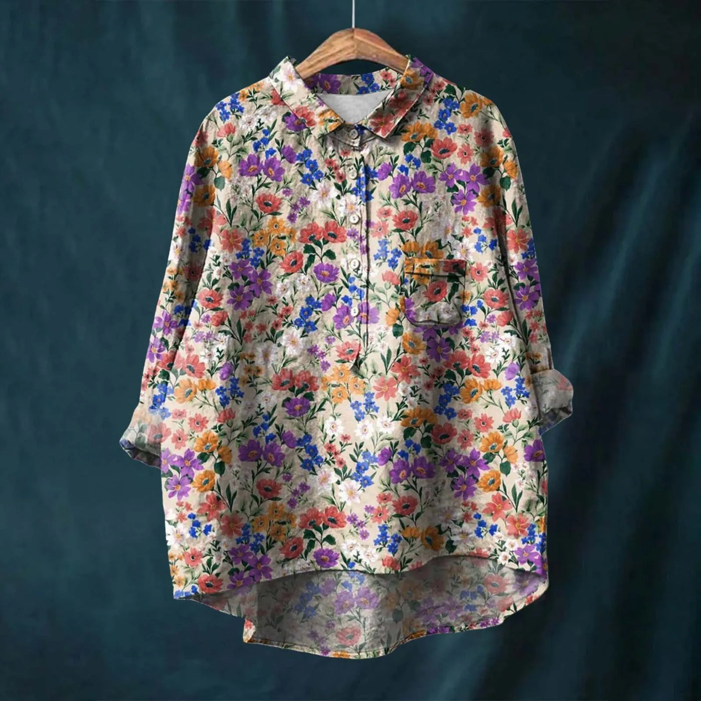 Meja | Camicia Floreale Uomo a Maniche Lunghe-3