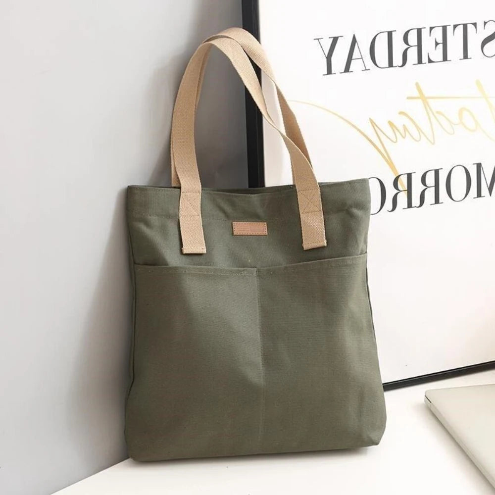 Dante | Borsa Tote Nera in Tela Resistente e Capiente-2