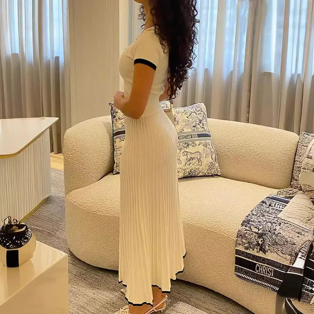 Dalia | Abito Estivo a Due Pezzi per Donna, Set Elegante con Top e Gonna Bianca, Taglie S-3XL-4