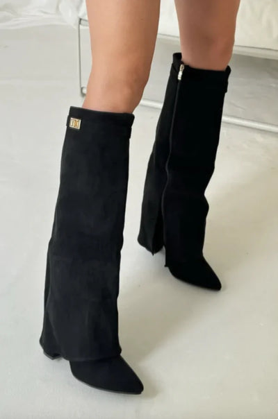 Variant image for Elisara Stivali Alti Donna - Pelle Scamosciata, Chic Fino al Ginocchio-7