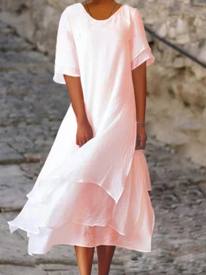 Cotonella | Abito Donna Elegante in Cotone e Lino per Giornate Calde 2
