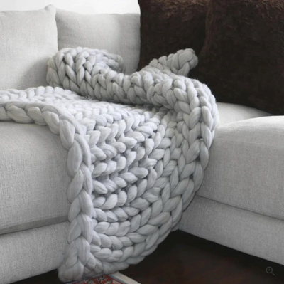 CozyCraft | Coperta in lana merino lavorata a mano