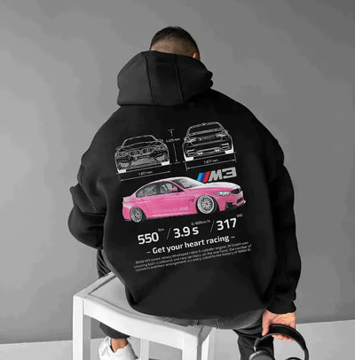 Jace Felpa Uomo Oversize – Cotone di Alta Qualità, Design Auto Unico-5