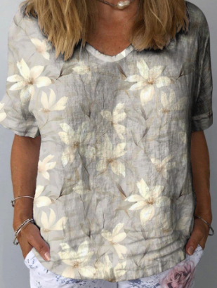 Sienna | Camicetta floreale con scollo a V