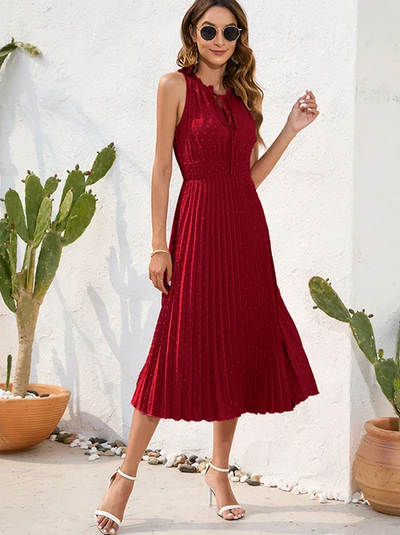 Carla | Abito Cerimonia Donna Pieghevole Elegante in Nero 4