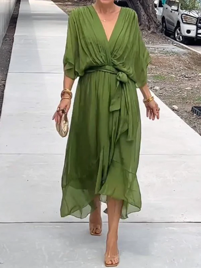 Sophie | Abito Chiffon Verde Elegante da Cerimonia per Donna 3