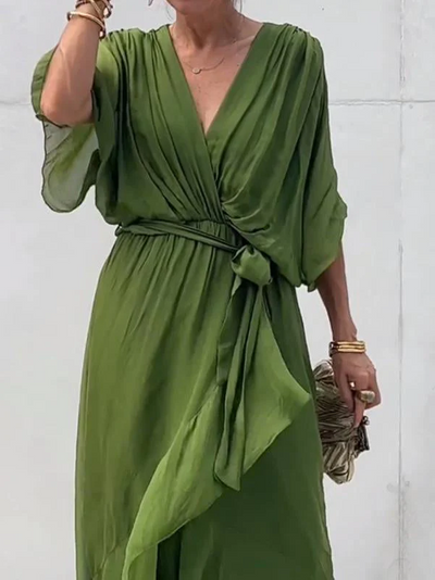 Sophie | Abito Chiffon Verde Elegante da Cerimonia per Donna 1