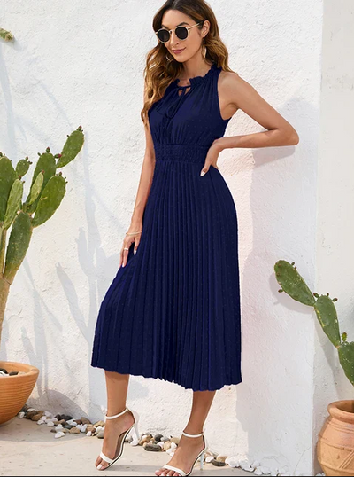 Variant image for Carla | Abito Cerimonia Donna Pieghevole Elegante in Nero-9