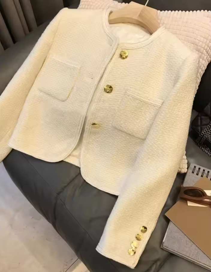 Marla | Elegant Women's Tweed Jacket with Refined Buttons