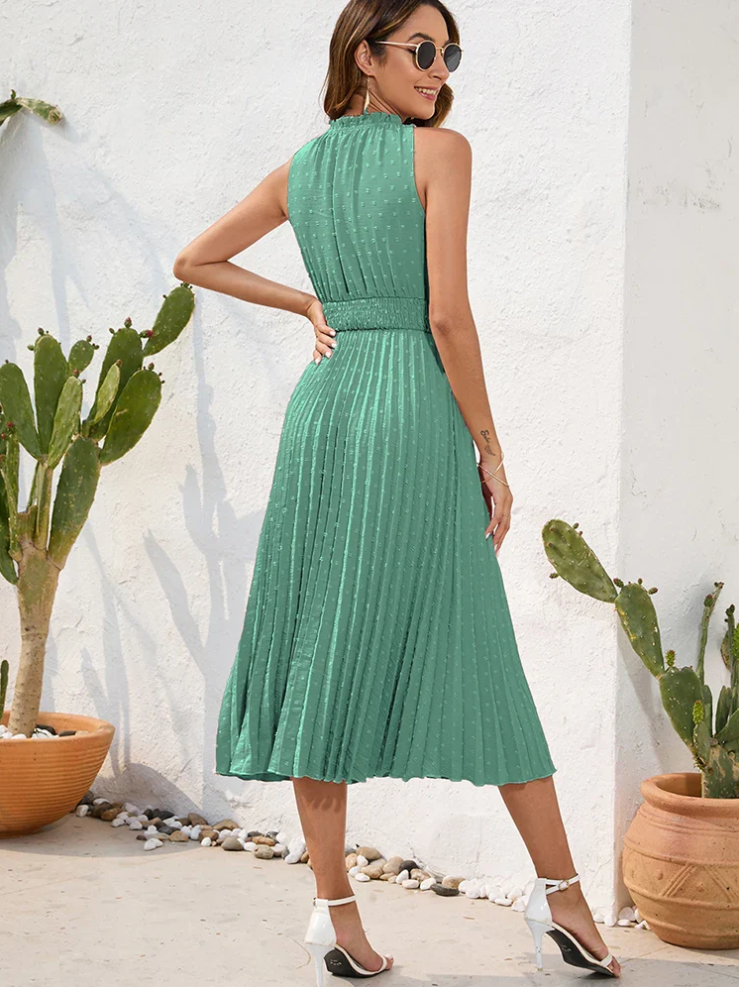 Carla | Abito Cerimonia Donna Pieghevole Elegante in Nero 6