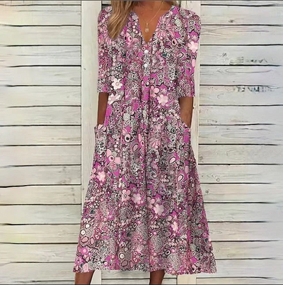 Hannah | Abito Midi Floreale Elegante Donna 3
