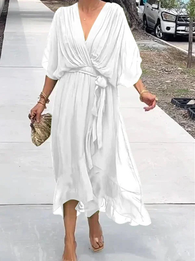 Variant image for Fiona | Abito Midi Elegante in Chiffon Verde-33