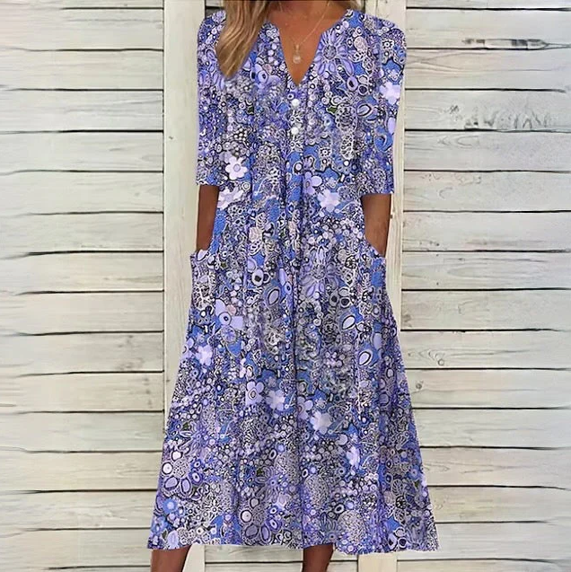Hannah | Abito Midi Floreale Elegante Donna 2