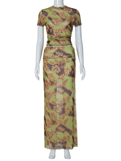 Variant image for Dalia | Set Gilet e Gonna in Pizzo Multicolore per Occasioni Estive-1