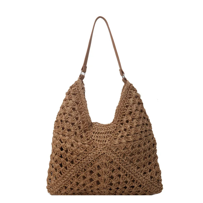 Variant image for Biccolo | Borsa Di Paglia Mare Vintage 35x22 cm Con Tracolla-2