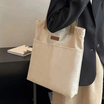 Dante | Borsa Tote Nera in Tela Resistente e Capiente-3