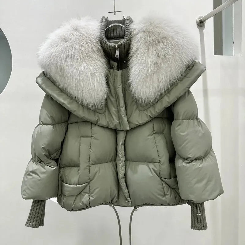 Lucia | Parka in piuma con collo in pelliccia