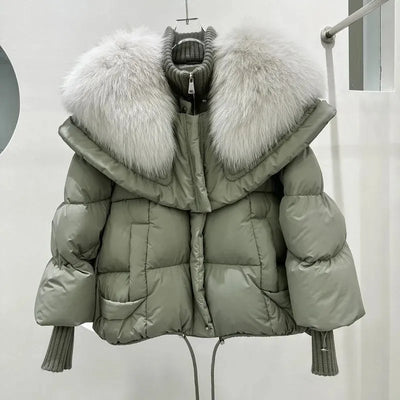 Lucia | Parka in piuma con collo in pelliccia