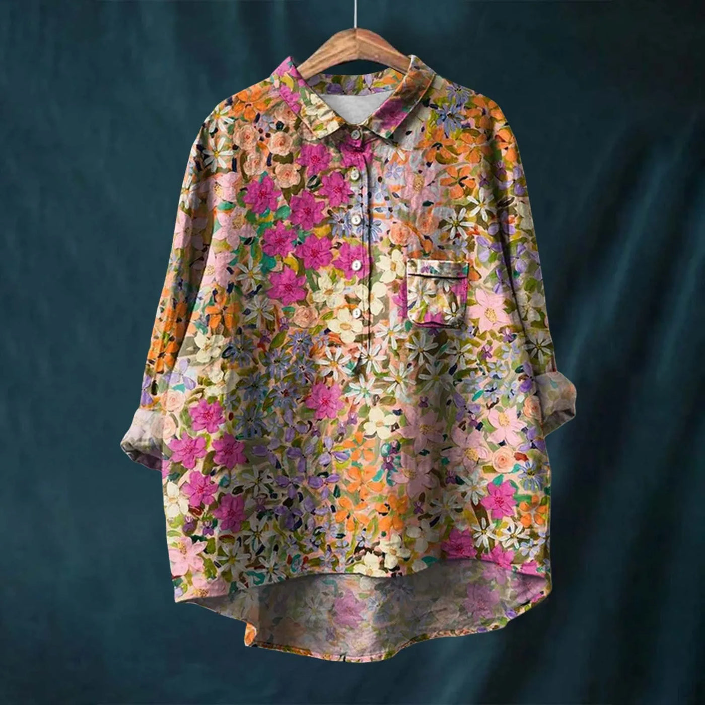 Meja | Camicia Floreale Uomo a Maniche Lunghe-5