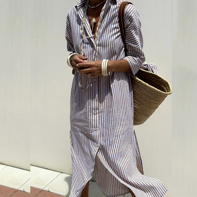Sophie | Abito lungo elegante a righe