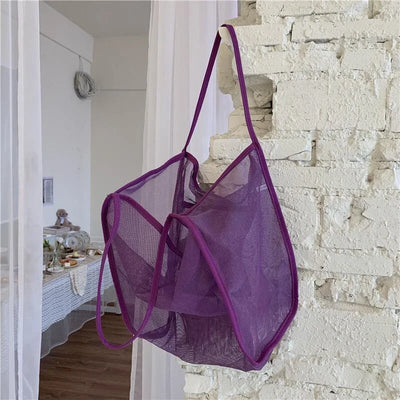 Marea | Borsa da Mare Grande in Mesh Ideale per Spiaggia e Piscina-1