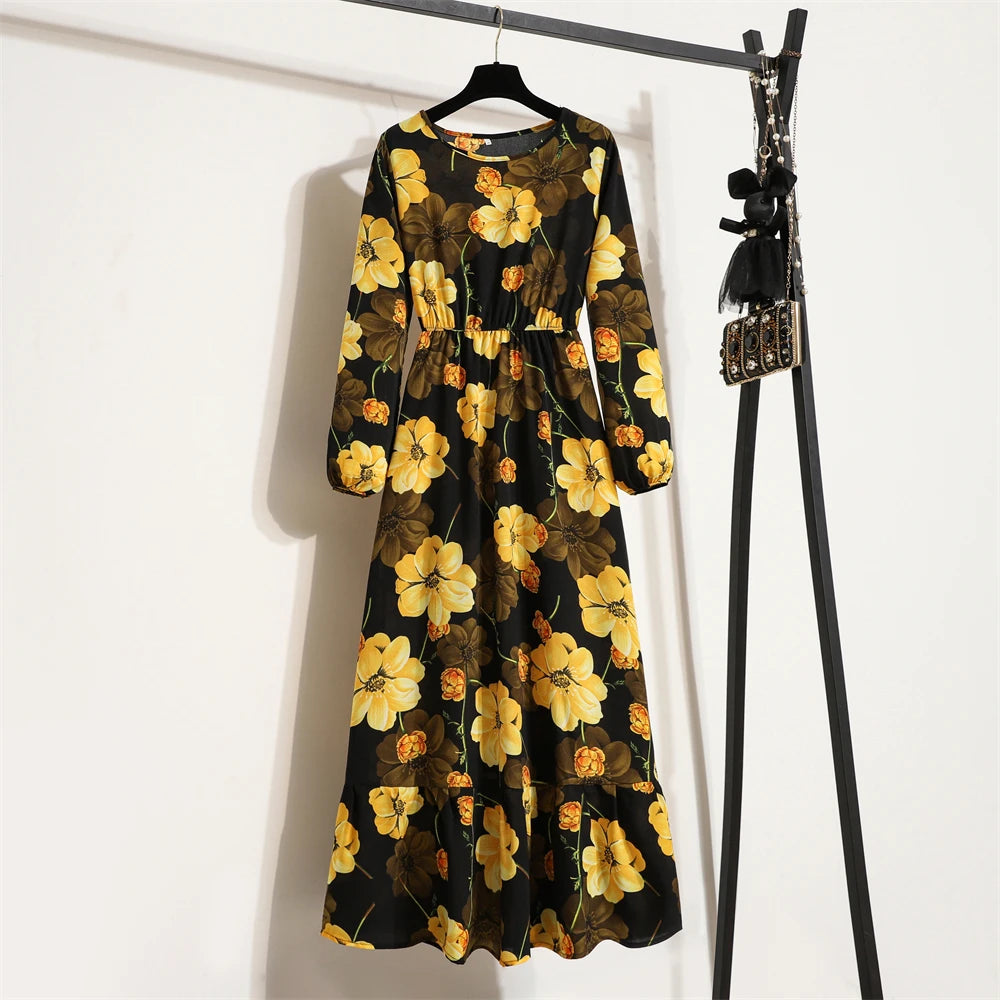 Variant image for Dalia | Vestito Lungo Elegante Floreale per Estate-20