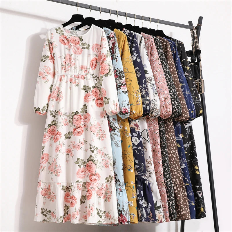 Dalia | Vestito Lungo Elegante Floreale per Estate-1