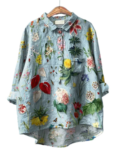 Eyanosis | Camicia Donna Estiva con Design Floreale Elegante 2
