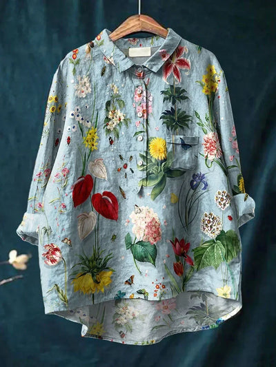 Eyanosis | Camicia Donna Estiva con Design Floreale Elegante 1