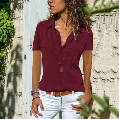 Fiona | Camicetta Elegante Bordeaux Donna 1