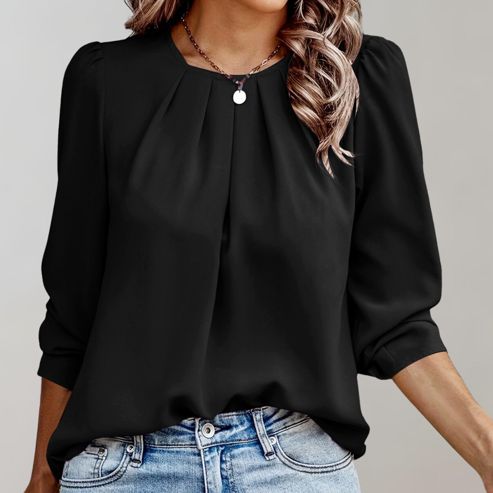 Sophia | Elegant lace blouse with puff sleeves