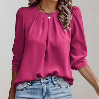 Sophia | Elegant lace blouse with puff sleeves