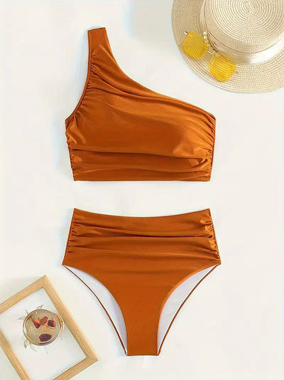 Sophia | Monospalla con set di bikini ad alta vita