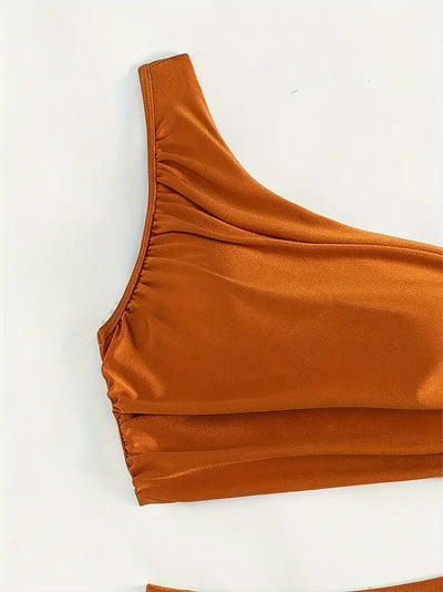 Sophia | Monospalla con set di bikini ad alta vita