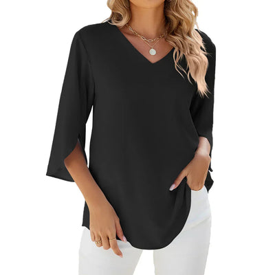 Sophie | Elegant summer blouse with V-neckline