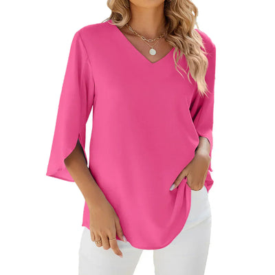 Sophie | Elegant summer blouse with V-neckline